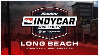 INDYCAR Buttkicker iRacing Pro Series  Round 2  Long Beach Street Circuit [upl. by Josie]