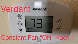 Verdant Hotel Air Conditioner Constant Fan Hack [upl. by Llewellyn]