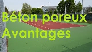 TENNIS  LES AVANTAGES DU BÉTON POREUX  QUICK [upl. by Dearr]