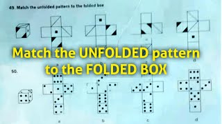 SPATIAL ABILITY  Match the UNFOLDED Pattern to the FOLDED Box [upl. by Atnamas]