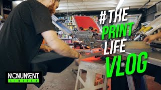 Contract Screen Printing with a manual t shirt printing press  The Print Life Cam Earven [upl. by Dall]