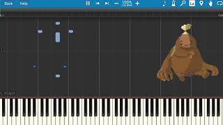 Goron City Theme Zelda Breath of the Wild Piano Synthesia Tutorial [upl. by Putnam]