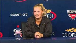 2010 US Open Press Conferences Caroline Wozniacki First Round [upl. by Gromme]