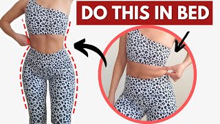 Lose belly fat workout in bed flat stomach smaller waist 5 Min daily results will surprise you [upl. by Ivel832]