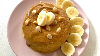 BOWL CAKE AVOINE BANANES BEURRE DE CACAHUÈTES 🍌🥜💪 [upl. by Kissee]