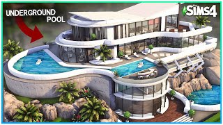 Sims 4 Rich Round Mansion w SECRET underground pool  Sims 4 Speed Build  Kate Emerald [upl. by Anielram]