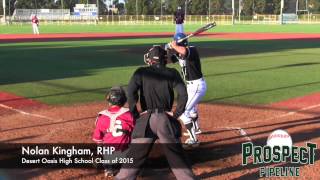 Nolan Kingham Prospect Video RHP Desert Oasis High School Class of 2015 mlbdraft [upl. by Umeko]