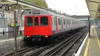 London Underground D Stock Tube Trains  District Line  Richmond Turnham Green  17th Sept 2014 [upl. by Lyndsay]