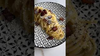 Spaghetti Carbonara 🇮🇹 recipe in description [upl. by Ahsiekin]