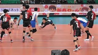 春の高校バレー2024男子決勝 駿台学園 vs 福井工大福井 第2セット 春高バレー 亀岡聖成 谷本悦司 エグすぎるフロアディフェンス Japan volleyball [upl. by Muhammad]