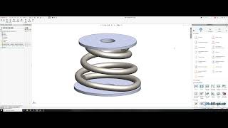 Spring Compression in SOLIDWORKS and Simulia [upl. by Sregor]