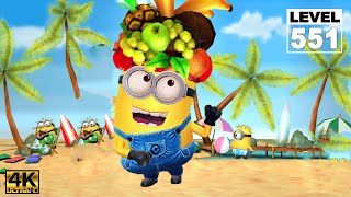 Minion rush Vacationer Minion visit the Moon 10 times in a run at Minion Beach  LV551 EP402  4K [upl. by Carilla]