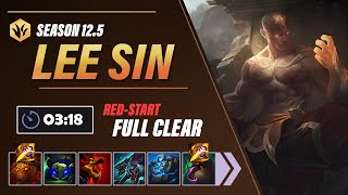 Season 125 Lee Sin 318 RedStart Full Clear  Lee Sin Jungle Clear Guide [upl. by Andris]