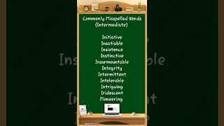 Commonly Misspelled Words 139 comprehension learningwords sentencestructure [upl. by Sesilu]