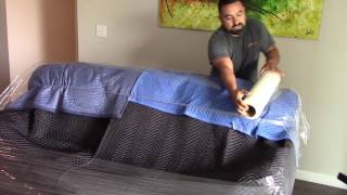 How to wrap a leather sofa like a pro by yourself [upl. by Natalee534]