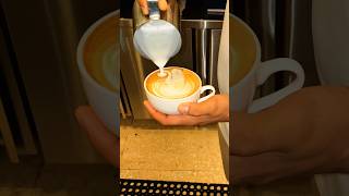 Finally i find perfect angle for Latte art  swan  coffeelatte coffeeart latteeart swan [upl. by Kcolttam]