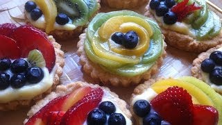 Mini Fruit Tarts  تارت الفواكه الطازجة مترجم للعربي [upl. by Ennaus873]