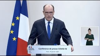 Covid19 le discours de Jean Castex et ses annonces du 14 janvier dans son intégralité [upl. by Yenaled766]