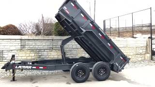 Lamar 7x12 Deluxe Hydraulic Dump Trailer 14000 GVW DL831227DEL [upl. by Barber480]