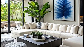 Luxury Living Room Decorating For 2025  Decorating Ideas with White Furniture [upl. by Eslek696]