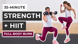 35Minute Full Body Strength  HIIT Workout For Women TimeDrop [upl. by Bronk]