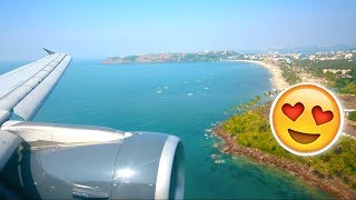 BEACH LANDING  GoAir A320 LANDING IN GOA HD [upl. by Leak]