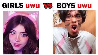 Girls uwu vs Boys uwu memes boysvsgirlsmemes [upl. by Worden]