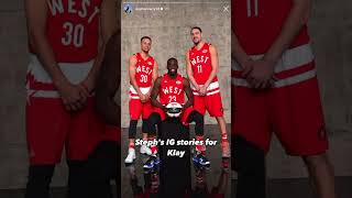 Steph leaves memories for Klay and their time playing together steph klay splashbros warriors [upl. by Marcia]