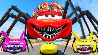 Live Epic Escape From Lightning McQueen Eater Monsters  McQueen VS Lightning McQueen BeamNGDrive12 [upl. by Fabrice477]