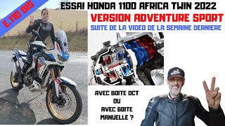 ESSAI HONDA 1100 AFRICA TWIN 2022 en version boîte DCT [upl. by Sparke190]