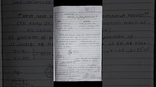 Class 11th Physics Chapter 2 quotMOTION IN A STRAIGHT LINEquot🕊️ Handwritten Notes 🎶  jee pcm shorts [upl. by Tnayrb]