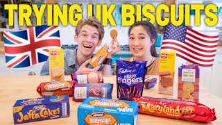 Americans Try British Biscuits For The First Time 🍪 [upl. by Nwatna]