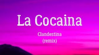 La Cocaina Emma Peters Clandestina Remix Lyric Video [upl. by Schweitzer]