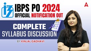 IBPS PO Syllabus 2024  IBPS PO Detailed Syllabus  IBPS PO Notification  By Kinjal Gadhvi [upl. by Enillebyam]