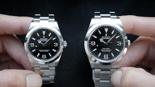 4K The All New Rolex Explorer 36 Vs Explorer 39 Comparison beyond the obvious  Hafiz J Mehmood [upl. by Oren]