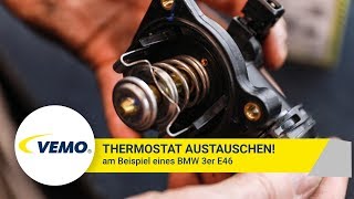 Wie Thermostat austauschen beim 3er BMW E46 V20990162 [upl. by Noryk269]