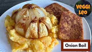 Onion Boil  Tik Tok Trend Rezept  mit knusprigwürzigen Tofuschnitzeln [upl. by Mechling557]