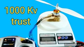 1000Kv brush less motor thrust test with 10Inc and6Incpropeller bldcব্রাশলেস মোটর ট্রাস্ট টেস্টdiy [upl. by Rora676]