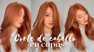 Corte de cabello en capas  EN CASA FÁCIL Y RÁPIDO✨ [upl. by Lynnelle]