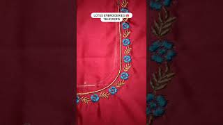 Flower Embroidery Design blouseembroideryembroideryblousedesignsembroideryblouseembroideryviral [upl. by Amalia]