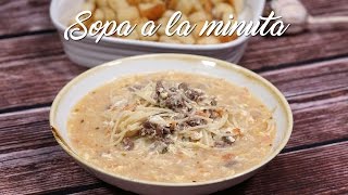 COMO PREPARAR SOPA A LA MINUTA  COMIDA PERUANA  RECETA DE ACOMERPE [upl. by Shawnee]