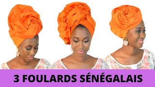 Moussor turban shantoum  Foulard sénégalais simple  Easy head tie styles [upl. by Brott]