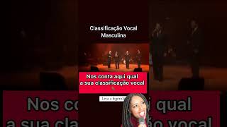 CLASSIFICAÇÃO VOCAL MASCULINA 🎙️🔥 shorts tecnicavocal [upl. by Cromwell]