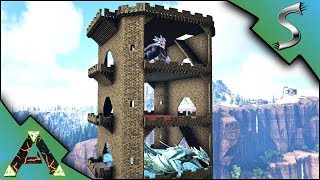 THE WYVERN TOWER CASTLE BUILDING  Ark RAGNAROK DLC Gameplay E40 [upl. by Rutledge]