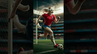 Cute cat football Goal ⚽🏉 cat trendingshorts viralshort youtubeshorts youtube trending viral [upl. by Illek]