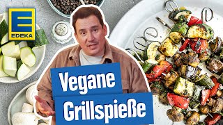 Vegane Grillspieße I Veganes Grillrezept mit Gemüse [upl. by Perice]