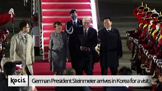 German President FrankWalter Steinmeier arrives in Korea for a visit [upl. by Neelcaj]