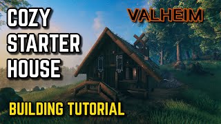 Valheim  Simple amp Cozy Starter House  Building Tutorial [upl. by Atikam]