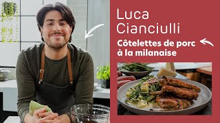 Les côtelettes de porc à la milanaise de Luca Cianciulli  5 chefs dans ma cuisine [upl. by Oznole]