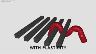 Plasticity simulation by the upcoming deformable body support on nphysics [upl. by Aratnahs]